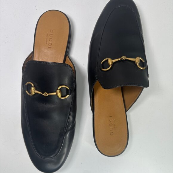 Gucci Princetown Leather Mules Slides in Nero 39 - Picture 3 of 16